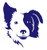Border Collie Dog Lover Vinyl Sticker Decals for Car Bumper Window Laptop Tablet Phone -6inch x 5.2inch- Purple-