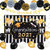 2021 Graduation Party Backdrop- Black Gold Large Photography Background Congrats Grad Banner Hanging Swirls Decor Congratulations Banner Latex Balloons Pattern Foil Balloon for Graduation Party Decorations 2021 Graduation Party Backdrop- Black Gold Large Photography Background Congrats Grad Banner Hanging Swirls Decor Congratulations Banner Latex Balloons Pattern Foil Balloon for Graduation Party Decorations