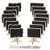 16 Pack Wood Mini Chalkboard Signs with Support Easels- Small Rectangle Chalkboards Blackboard for Weddings- Place Cards- Food Labels- Table Numbers- Message Board Signs and Event Decorations