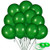 100Pack Green Balloons- 12Inch Green Latex Balloons Premium Helium Quality Dark Green Balloons Light Greeen Balloons for Party Supplies and Decorations-with Green Ribbon-