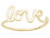 CloseoutWarehouse Yellow Gold-Tone Plated Sterling Silver Love in Script Wire Ring Size 9