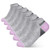 Womens No Show Socks Low Cut Ankle Compression Athletic Socks Cushioned Running Performance Breathable Sock 6 Pack -Purple-