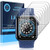 LK 8 Pack Screen Protector Compatible with Apple Watch Series 6 SE Series 5 44MM- Max Coverage- Self-Healing- Bubble Free- HD Transparent Flexible TPU Film