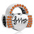 Mel Crouch Love Music Note Headset Charms Heartbeat Charms Beads for Bracelets -Orange-