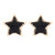 Charm Pendant Statement Earrings Consrtellation Star - Moon Lightning Bolt Flash Thunder Drop Hook Dangle Earrings Studs -Star Thread - Black-
