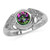 Silvershake 6mm Round Shape Mystic Fire Topaz White Gold Plated 925 Sterling Silver Triquetra Celtic Knot Ring Size 6
