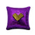Mermaid Pillow Case with Insert 14"x14" Square Magical Reversible Sequins Cushion (Gold/Purple)