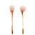 Acare 2 Pieces Large Mineral Powder Brush Nail Brushes Kabuki Makeup Brushes Soft Fluffy Foundation Brush Blush Brush for Large Coverage Loose Powder Blush Blending Buffing -Rose Gold/Gold-