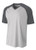 A4 Mens Strike Raglan Tee- 3XL- Silver/Graphite