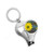 Yellow Flowers Green Chrysanthemum Nail Nipper Ring Key Chain Bottle Opener Clipper
