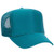 Otto Cap 5 Panel High Crown Mesh Back Trucker Hat Polyester Foam Front Turquoise