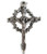 Religious Gifts Silver Toned Base Crown of Thorns and Nails of The Cross with Jesus Crucifix- 2 Inch