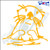 Eyecandy Decals Otter 5inch Decal Light Orange