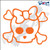 Eyecandy Decals Skull and Crossbones with Bow 6inch Orange Decal