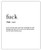 Fuck Definition Funny Typography Wall Art Print- -8x10- Unframed Poster Print - Great Gift Idea Under 15 for Home Decor