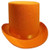 Nicky Bigs Novelties Tall Deluxe Felt Top Hat- Orange- One Size
