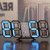 Feamos 3D LED Digital Alarm Clock Brightness Adjustable Electronic Wall Hanging Clock 3D LED Digital Clock