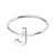 AoedeJ 925 Sterling Silver Stackable Initial Letter Rings Capital Letter Ring Charm Initial Band for Women -J- 8-