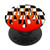 Black White Checkerboard Pattern Hot Fire Red Orange Flame PopSockets PopGrip- Swappable Grip for Phones  and  Tablets