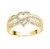 CloseoutWarehouse Cubic Zirconia Iced Infinity Heart Knot Ring Yellow Gold-Tone Plated Sterling Silver Size 6