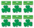 Beistle S33840AZ6 Printed Shamrock Cutouts 60 Piece, 5" Green