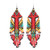 Luluping Long Beaded Dangle Earrings  Boho Native Handmade Seed Bead Tassel Earrings for Women- Bohemian Large Statement Beaded Drop Fringe Earrings -Multicolor Beaded Earrings-