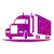 Semi Truck Vinyl Decal for Car Truck Glass Window Laptop Electronics - 6inch Purple Metal Flake