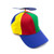 AUEAR- Detachable Adult Propeller Hat Baseball Cap Rainbow Top Hat Brightly Rainbow Color -Blue Brim-