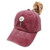 Waldeal Women's Adjustable Daisy Blessed Ponytail Hat Faith Vintage Washed Baseball Cap Burgundy
