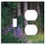 2-Gang- Toggle Outlet Combination Wall Plate Cover - Nature Lilac Decorative Bush Purple Blossom Bloom