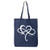 Heart Infinity and Beyond Cotton Canvas Tote Bag in Navy - One Size