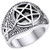 FaithHeart Five-Pointed Star Pentagram Ring Stainless Steel Vintage Celtic Statement Band Rings for Male Size 9