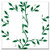 Switch Plate Double Rocker/GFCI - Leaves Leaf Branch Green White Background Art