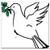 Switch Plate Double Toggle - Animal Bird Branch Dove Friendship Olive Peace