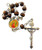 Westman Works Our Lady Guadalupe Car Auto Rosary Chaplet Wood Beads Metal Charms Made in Brazil