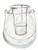 Lucky Winner Clear Glass Tea Light Candle Holder Wrapped in Metal Wire, 7"