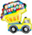 Dump Truck Jumbo 33 Foil Balloon- 2 Pieces