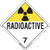 Labelmaster Z-PL7R Radioactive Hazmat Placard- Worded- Tagboard -Pack of 25-