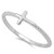 Christian Sideways Cross Ring New .925 Sterling Silver Rope Band Size 6