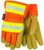 MCR Safety 19261L Luminator Grain Pigskin Leather Thermosock Lined Gloves with 2-1/2-Inch safety Cuff- Gold/Orange- Large- 1-Pair