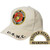 K's Novelties Marines Marine Corps EGA USMC Emblem Khaki Tan Embroidered Cap Hat Adjustable