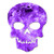 Skull Bones - Vinyl Decal Sticker - 5.75inch x 7.25inch - Purple Flames