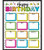 Carson Dellosa Kind Vibes Birthday ChartColorful Monthly Student Birthday Tracker- Happy Birthday Bulletin Board Decor With Confetti and Polka Dots -17inch x 22inch-