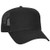 Otto Cap 5 Panel Low Profile Mesh Back Trucker Hat Cotton Twill Black