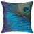 Antvinoler Purple Blue Teal Peacock Throw Pillow Cover Case for Couch Sofa Home Bedroom Car Decoration Indoor/Outdoor 18x18 Inches