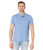 U.S. Polo Assn. Men's Classic Fit Solid Short Sleeve Interlock Polo Shirt- Vista Blue Heather-8040- Small