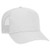 Otto Cap 5 Panel Mid Profile Mesh Back Trucker Hat Cotton Blend Twill White