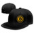 No-Brand Bitcoin Unisex Snapback Flat Bill Baseball Cap Hip-Hop Adjustable Hat Black