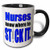 3dRose Nurses Know Where To Stick It Blue Two Tone Mug- 11 oz- Multicolor