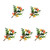 Okngr 5 Pcs Easter Egg Tree Branches- Easter Egg Flower Picks Artificial Easter Tree Branch with Easter Egg Creative Easter Egg Ornaments for Easter Home Decoration